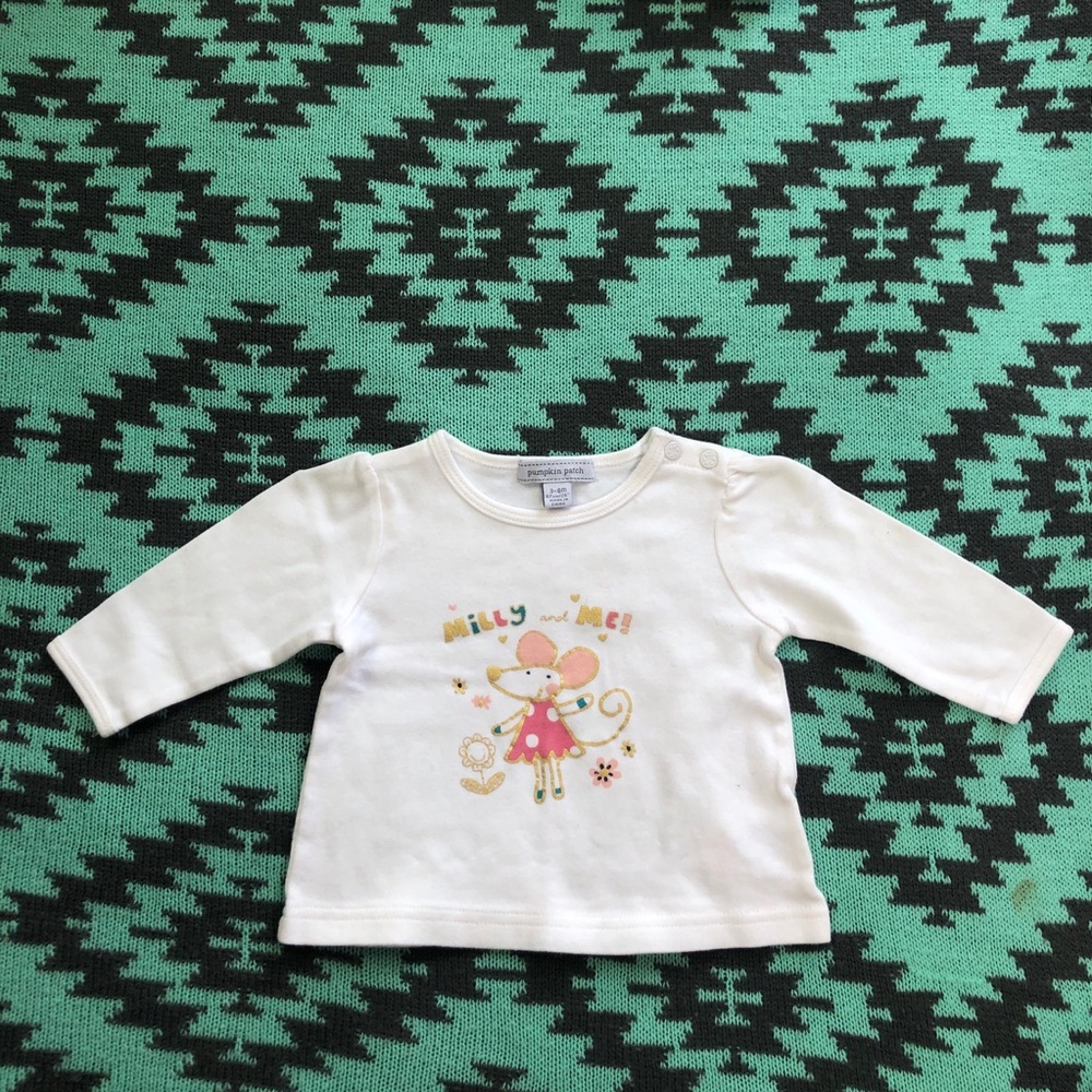 Pumpkin Patch baby girl milky me shirt